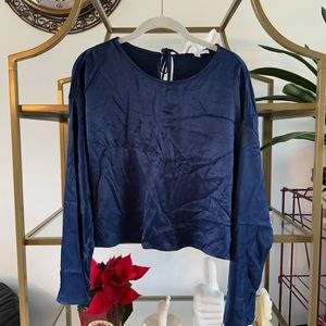 Something navy long sleeve top